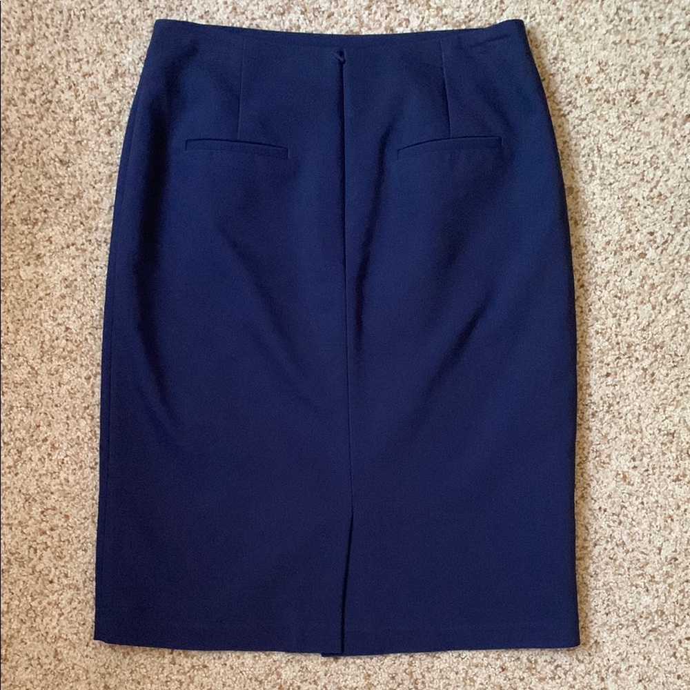DownEast Blue Knee-Length Pencil Skirt Work - Picture 5 of 6